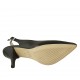 Slingback für Damen aus schwarzem Leder Absatz 8 - Verfügbare Größen:  32, 34, 42, 43, 44