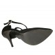 Chaussure ouverte pour femmes avec courroie croisée en daim noir talon 11 - Pointures disponibles:  32, 42, 43, 46, 47