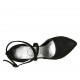 Chaussure ouverte pour femmes avec courroie croisée en daim noir talon 11 - Pointures disponibles:  32, 42, 43, 46, 47