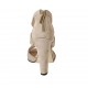 Chaussure ouverte pour femmes avec fermeture eclair et plateau en daim taupe talon 11 - Pointures disponibles:  32, 33, 34, 42