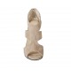 Chaussure ouverte pour femmes avec fermeture eclair et plateau en daim taupe talon 11 - Pointures disponibles:  32, 33, 34, 42