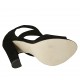 Chaussure ouverte pour femmes avec fermeture eclair et plateau en daim noir talon 11 - Pointures disponibles:  33, 34, 42