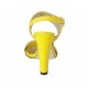 Sandale avec plateforme pour femmes en cuir jaune talon 10 - Pointures disponibles:  32, 33, 34, 42
