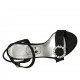 Sandalo da donna con plateau, fibbia, strass e cinturino in camoscio nero tacco 10 - Misure disponibili: 32, 33, 34, 42, 43, 44, 45, 46, 47