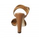 Sandale avec plateforme pour femmes en cuir brun clair talon 10 - Pointures disponibles:  42