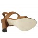Sandale avec plateforme pour femmes en cuir brun clair talon 10 - Pointures disponibles:  42
