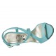 Sandale pour femmes avec courroie en cuir turquoise talon 10 - Pointures disponibles:  32, 33, 34, 42, 46