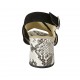 Sandale pour femmes en daim noir et cuir imprimé talon 5 - Pointures disponibles:  32, 33, 42, 43, 44, 45