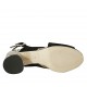 Sandale pour femmes en daim noir et cuir imprimé talon 5 - Pointures disponibles:  32, 33, 42, 43, 44, 45
