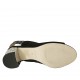 Sandalo da donna con elastico, borchie e cerniera in camoscio nero tacco cromato 6 - Misure disponibili: 32, 33, 34, 42, 43