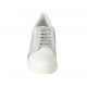Chaussure à lacets en cuir blanc et lamé argent et tissu perforé talon compensé 5 - Pointures disponibles:  42, 43, 44