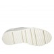 Chaussure à lacets en cuir blanc et lamé argent et tissu perforé talon compensé 5 - Pointures disponibles:  42, 43, 44