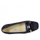Mocassino da donna in camoscio blu con fiocco tacco 3 - Misure disponibili: 33, 34, 45