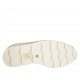 Damenoxfordschuh mit Schnüren mit offenen Seiten aus rosafarbenem Wildleder und weissem und platinfarbenem Leder Keilabsatz 4 - Verfügbare Größen:  34, 42, 43, 44, 45, 46