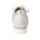 Chaussure à lacets avec fermeture éclair pour femmes en cuir gris y argent talon compensé 4 - Pointures disponibles:  34, 42, 43, 45, 46