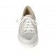 Chaussure à lacets avec fermeture éclair pour femmes en cuir gris y argent talon compensé 4 - Pointures disponibles:  34, 42, 43, 45, 46