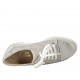 Chaussure à lacets avec fermeture éclair pour femmes en cuir gris y argent talon compensé 4 - Pointures disponibles:  34, 42, 43, 45, 46