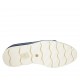 Chaussure pour femmes avec elastiques, glands et franges en daim et daim imprimé bleu talon compensé 4 - Pointures disponibles:  33, 34, 42, 43, 44, 45, 46