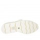 Zapato para mujer con cordones en piel blanca y laminada platino cuña 4 - Tallas disponibles:  43, 44, 46
