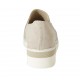 Chaussure pour femmes avec elastiques, glands et franges en daim beige et daim imprimé platine talon compensé 4 - Pointures disponibles:  33, 34, 42, 43, 44, 45, 46