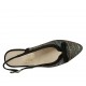 Zapato destalonado para mujer con moño en gamuza negra y tejido multicolor tacon 2 - Tallas disponibles:  43, 46