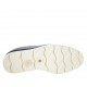 Woman's highfronted shoe with elastic bands in light blue suede and blue, light blue and white striped printed suede wedge 4 - Available sizes:  34, 42, 43, 44, 45