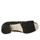 Decolté da donna con accessorio e plantare estraibile in camoscio forato e pelle stampata laminata nera tacco 3 - Misure disponibili: 32, 33, 34, 43, 44