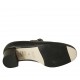 Decolté da donna con cinturino, plantare estraibile e fori in pelle nera tacco 5 - Misure disponibili: 32, 33, 34, 42, 43, 44, 45