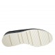 Scarpa stringata da donna in pelle laminata e camoscio forato blu con plantare estraibile zeppa 3 - Misure disponibili: 33, 34, 42, 43, 44