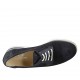 Zapato con cordones y plantilla extraible en piel laminada y gamuza perforada azul cuña 3 - Tallas disponibles:  33, 34, 42, 43, 44
