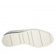 Scarpa stringata da donna in pelle laminata argento e camoscio forato grigio con plantare estraibile zeppa 3 - Misure disponibili: 32, 33, 34, 42, 43, 44, 45