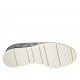 Zapato cerrado para mujer con elasticos y plantilla extraible en gamuza imprimida floreal azul y blanca cuña 3 - Tallas disponibles:  32, 33, 42, 44