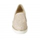 Chaussure fermeé pour femmes avec elastiques et semelle amovible en daim perforé et cuir rose talon compensé 3 - Pointures disponibles:  33, 34, 43, 44