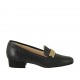 Mokassinschuh für Damen mit Accessoire aus blauem Leder Absatz 2 - Verfügbare Größen:  32, 33, 34, 42, 43, 44, 45