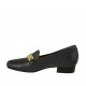 Mokassinschuh für Damen mit Accessoire aus blauem Leder Absatz 2 - Verfügbare Größen:  32, 33, 34, 42, 43, 44, 45