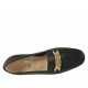 Mokassinschuh für Damen mit Accessoire aus blauem Leder Absatz 2 - Verfügbare Größen:  32, 33, 34, 42, 43, 44, 45