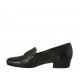 Mocassino in pelle nera da donna tacco 2 - Misure disponibili: 33, 43, 44, 45