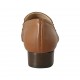 Mocassino da donna in pelle color cuoio tacco 2 - Misure disponibili: 33, 34, 43, 44, 45