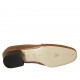 Mocasino para mujer en piel color cuero tacon 2 - Tallas disponibles:  33, 34, 43, 44, 45