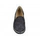 Damenschuh mit Gummibändern und herausnehmbarer Innensohle aus blauem Wildleder und perforiertem Wildleder Absatz 4 - Verfügbare Größen:  42, 43, 44, 45
