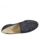 Damenschuh mit Gummibändern und herausnehmbarer Innensohle aus blauem Wildleder und perforiertem Wildleder Absatz 4 - Verfügbare Größen:  42, 43, 44, 45