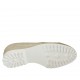 Decolté da donna con plantare estraibile in camoscio stampato laminato platino e pelle grigia zeppa 4 - Misure disponibili: 32, 34, 42, 43, 44, 45