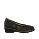 Escarpin pour femmes avec semelle interieur amovible en cuir perforé noir talon 4 - Pointures disponibles:  31, 32, 33, 34, 43, 44