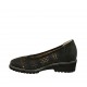 Decolté da donna con plantare estraibile in pelle forata nera tacco 4 - Misure disponibili: 31, 32, 33, 34, 42, 43, 44, 45