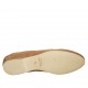 Mocasín para mujer con borlas en gamuza color cuero tacon 1 - Tallas disponibles:  43, 44