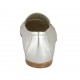 Mocassin pour femmes en cuir lamé argent talon 1 - Pointures disponibles:  43