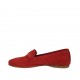 Mocassin pour femmes en daim rouge talon 1 - Pointures disponibles:  42, 43, 44