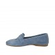 Mocassin pour femmes en daim bleu clair talon 1 - Pointures disponibles:  42, 43