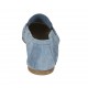 Mocassin pour femmes en daim bleu clair talon 1 - Pointures disponibles:  42, 43