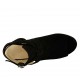 Sandale pour femmes avec courroie en daim noir talon 7 - Pointures disponibles:  32, 33, 34, 42, 45